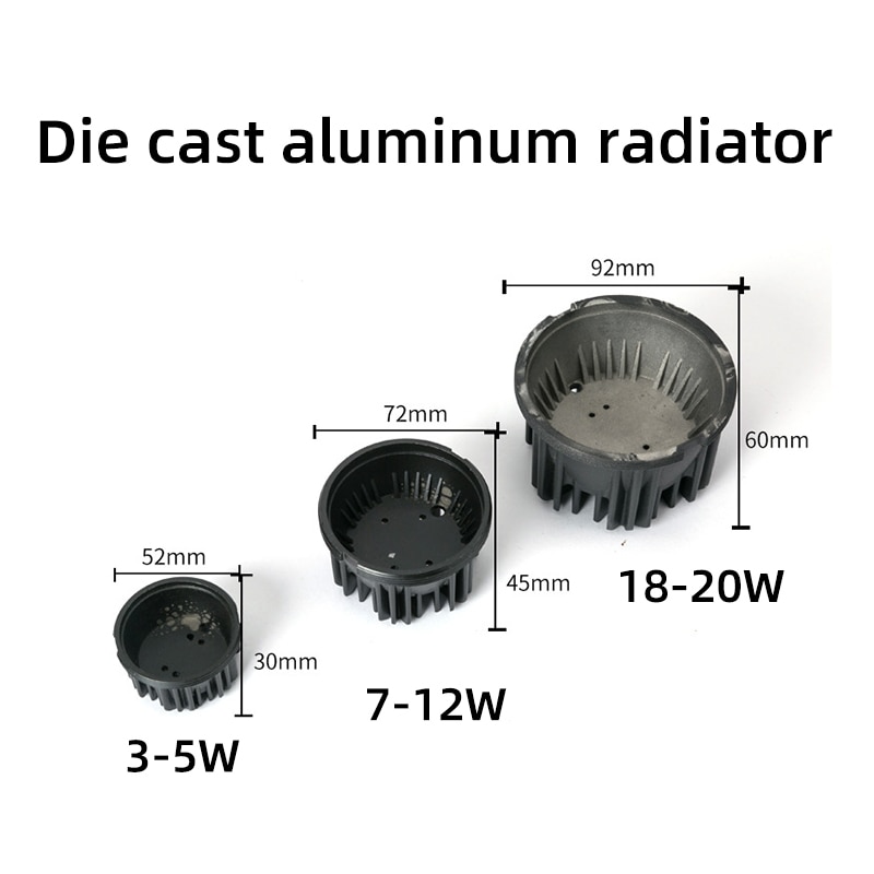 새로운 LED 천장 램프 알루미늄 눈송이 모양 다운라이트 라디에이터 COB3-20W 라디에이터 disipador 알루미늄